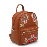 Aine Embroidered Backpack - Tan image