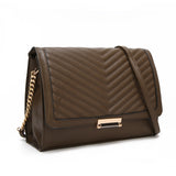 Angie Textured Flap Cross Body Bag - Army Green image