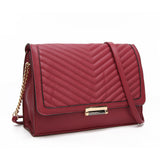 Angie Textured Flap Cross Body Bag - Burgundy image
