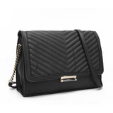 Angie Textured Flap Cross Body Bag - Black image