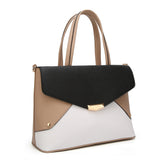 Desi Colour Block Tote Bag - D.Beige image