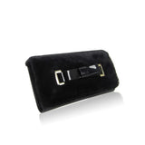 Faux Fur Long Purse - Black image