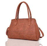 Judi Stud Tote Bag Red Brown image