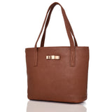 Jenni Bow Shopper Bag Red Brown image