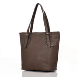 Kelli Stud Panel Shopper Khaki image