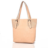 Kelli Stud Panel Shopper Beige image