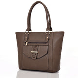 Mildred detail pocket shopper bag Dark Khaki image