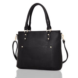 Elenor laser pocket shopper bag black image