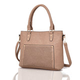 Elenor laser pocket shopper bag light Khaki image