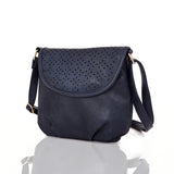Aubree laser cut cross body bag blue image