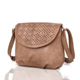 Aubree laser cut cross body bag khaki image