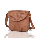 Aubree laser cut cross body bag Tan image