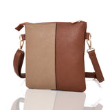 Hailey twin colour cross body bag Red Brown image
