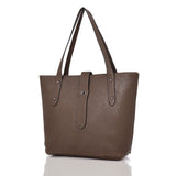 Victory pin stud detail shopper bag dark khaki image