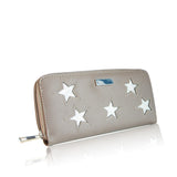 Glitter Star Long Zip Purse Grey image