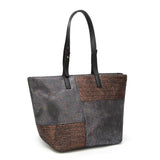 Panel Tote Shopper Bag Black/Gold image