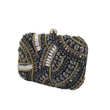Jewel embellished box clutch bag - Black image