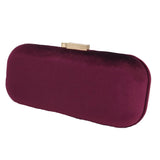 Velvet box bag with asemtric metal clasp - Red image
