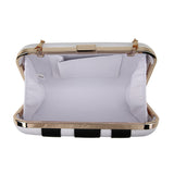 Stripe Panel Clutch - White/Black image