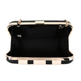 Stripe Panel Clutch - Black/Ivory image