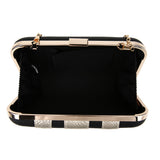 Stripe Panel Clutch - Black/Gold image