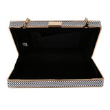Arrow Textured Clutch - Black/White image