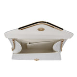 Simple Shimmer Envelope Clutch - Off White image