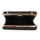 Crosshatch Material Clutch - Black image
