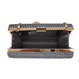 Crosshatch Material Clutch - Grey image