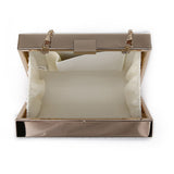 Arrow Stitch Box Clutch - White image