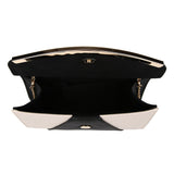 Curved Panel Clutch - Black/Ivory image