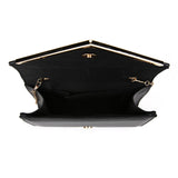 Arrow Shaped Flap Clutch - Black image