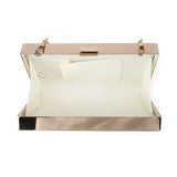 Corner Trim Box Clutch - White image