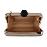 Black Clasp Clutch - Gold image