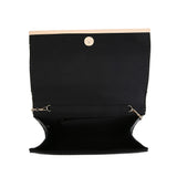 Diagonal Patch Evening Bag - Black image