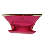 Squared Trim Clutch - Light Fuchsia image