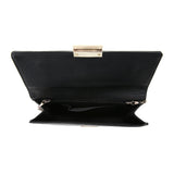 Textured Fold Clutch - Black image