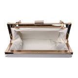Textured Rounded Clutch Bag - Ivory image