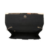 Patchwork Foldover Clutch - Black image