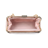 Quilted Faux Leather Clutch - Pink image