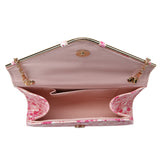 Metal Edged Envelope Clutch - Floral image