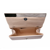 Satin Style Pleated Clutch Bag -  Champagne image