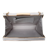 Laser Cut Box Clutch - Grey image