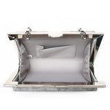 Metal Frame Clutch - Silver image