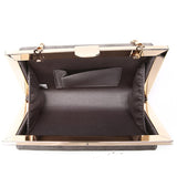 Metal Frame Clutch - Pewter image