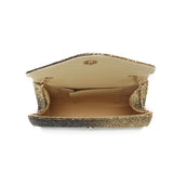 Glitter Envelope Clutch - Gold/Black image