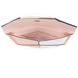 Contrast Envelope Clutch - Pink/White image