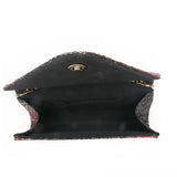 Glitter Envelope Clutch - Burgundry/Black image