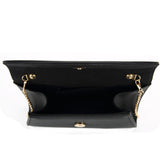 Curved Rounded Evening Bag - Black image