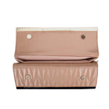 Double Bar Quilted Clutch - Brown image